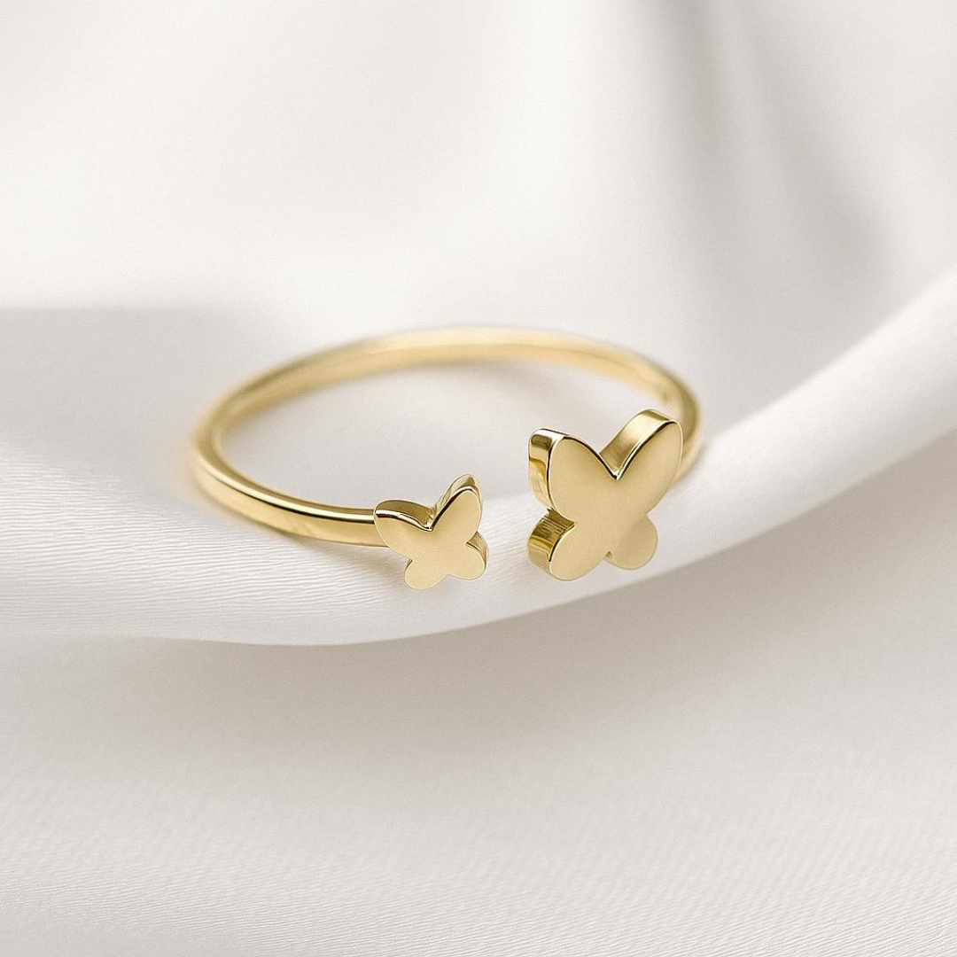 Butterfly Ring – 14K Yellow Gold