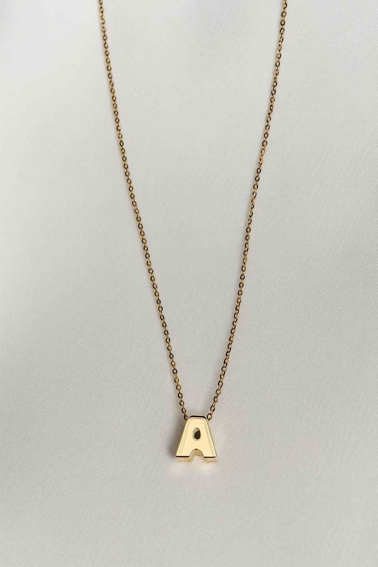 Letter Necklace 14 K Gold – /A