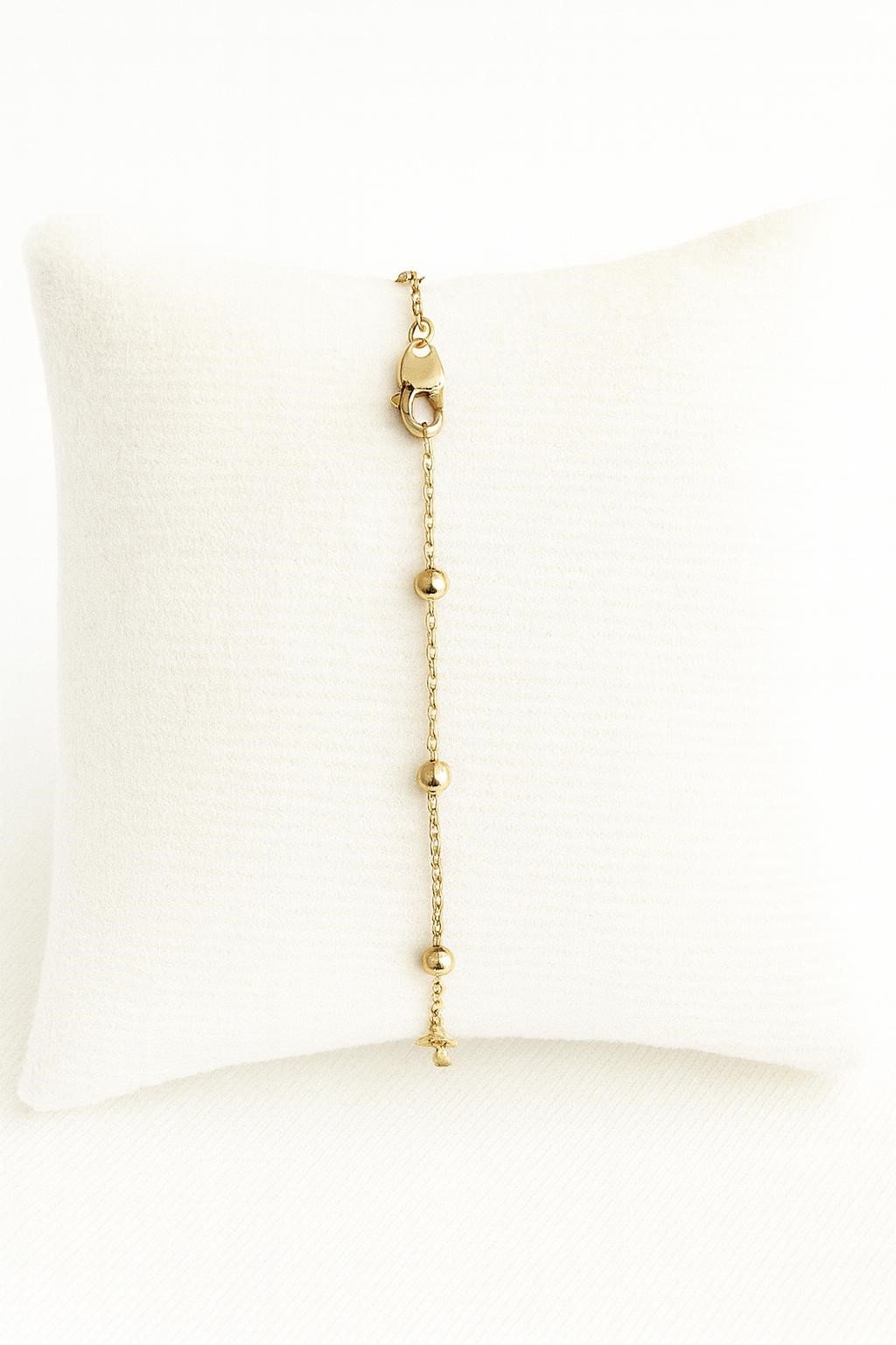 Ball Bead Bracelet 14K Gold